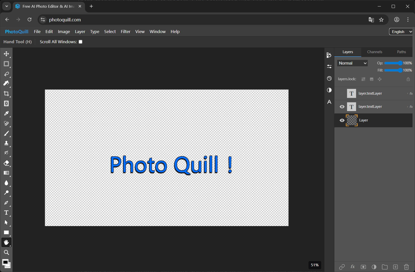PhotoQuill Simple AI Photo Generator interface for creating social media images