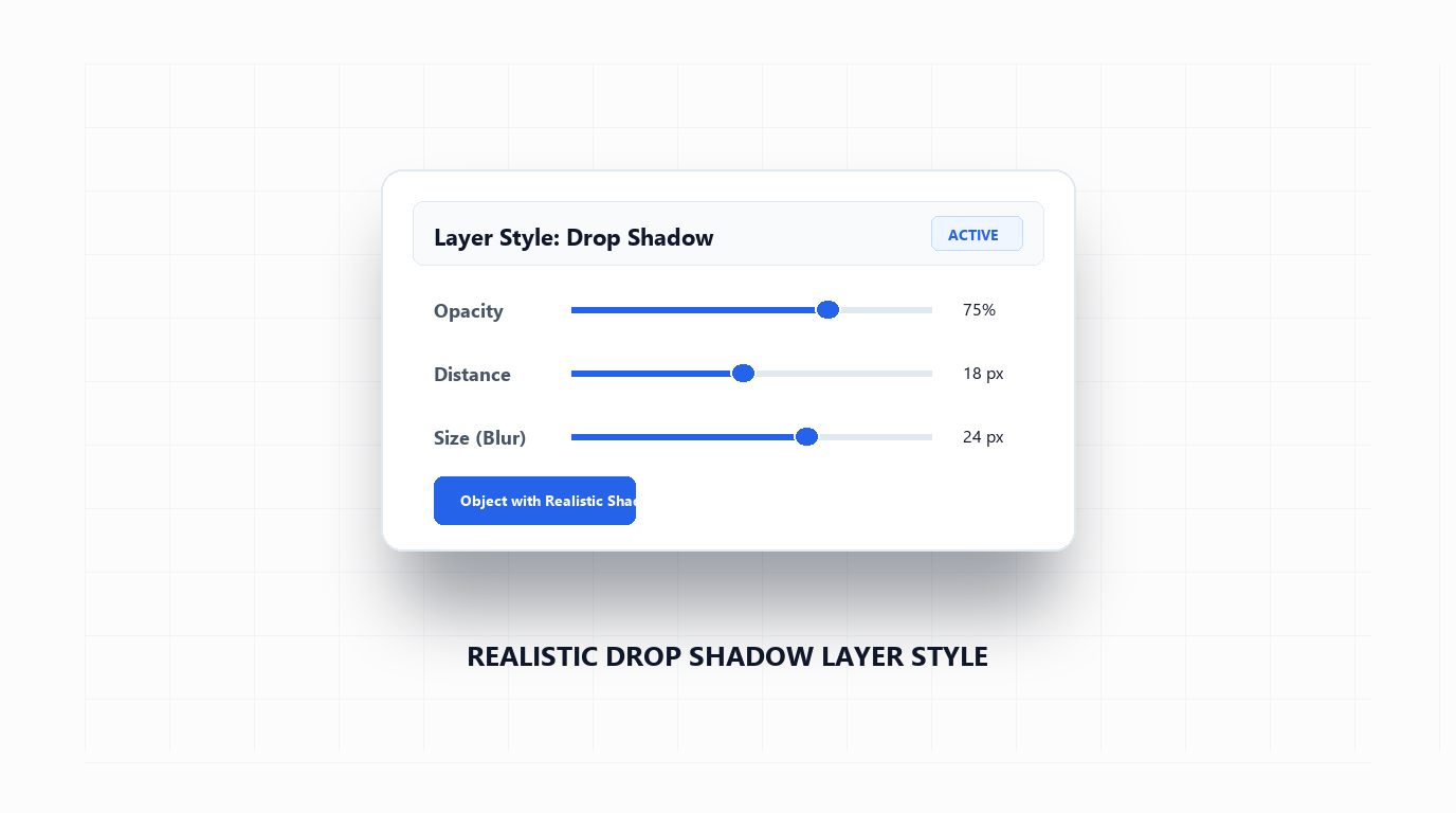How to add a drop shadow in Photoshop using layer styles