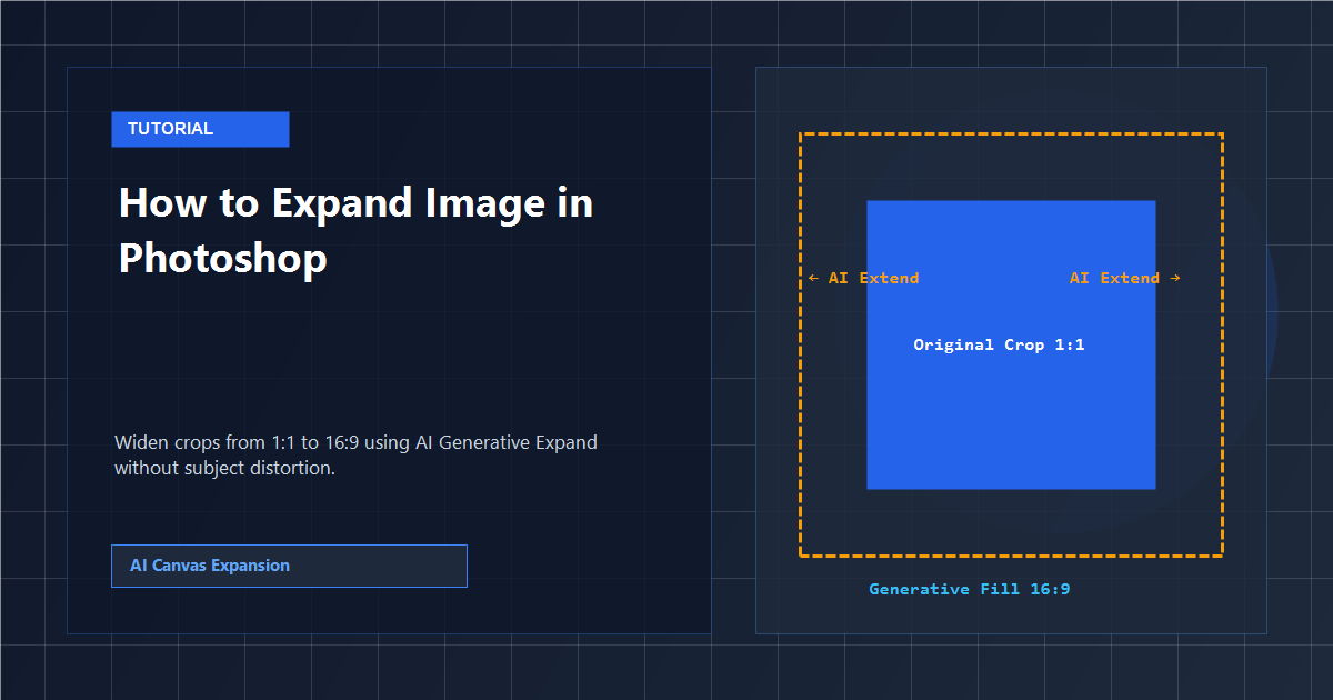 How to expand image in Photoshop showing canvas expansion bounding box