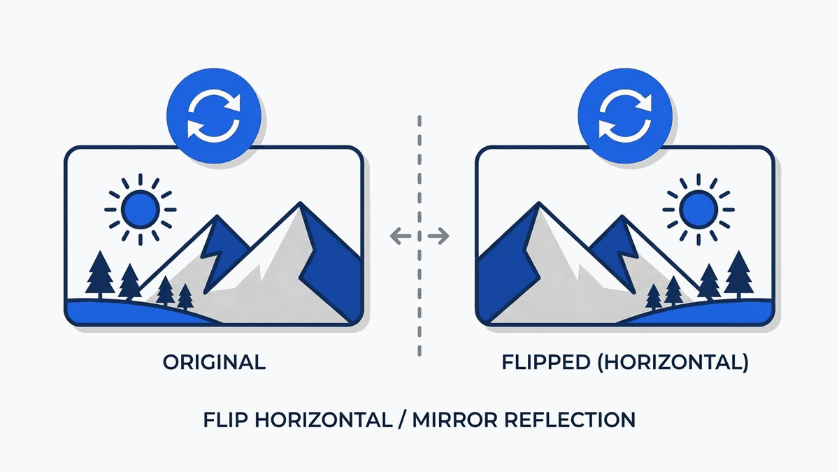 How to flip an image in Photoshop horizontally and vertically
