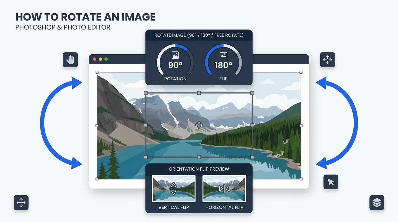How to rotate an image in Photoshop and PhotoQuill