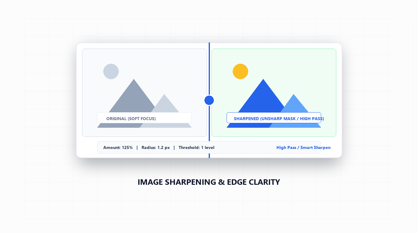How to sharpen an image in Photoshop with unsharp mask and high pass filter
